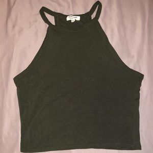 green tank top